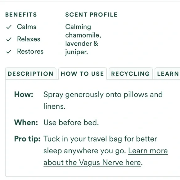 Osea Vagus Nerve Pillow Mist 3.4 fl oz - Picture 4 of 5